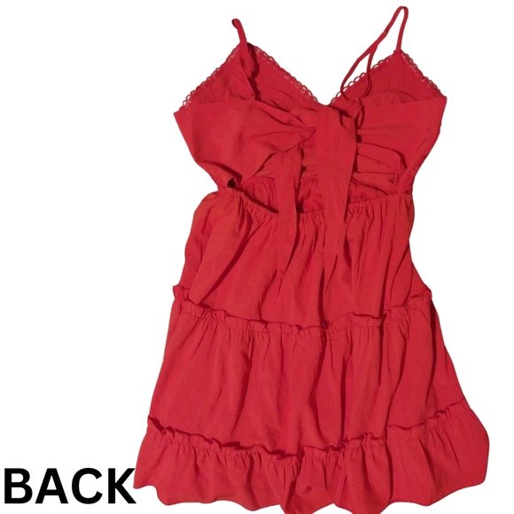 Red Dress Back-Tie Adjustable Straps - Picture 2 of 8